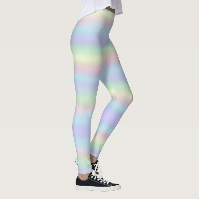 Soft Rainbow Holographic | Pastel Leggings (Right)