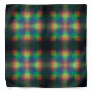 Soft Rainbow Lights Squares Abstract Design Bandana