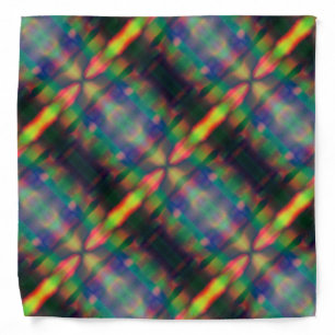 Soft Rainbow Lights Stripes Abstract Design Bandana