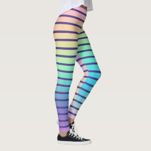 Soft Pastel Rainbow Gradient Leggings