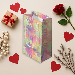 Soft Rainbow Pastel Kawaii Heart Pattern Design Small Gift Bag