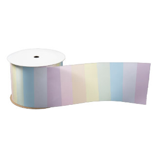 Soft rainbow satin ribbon