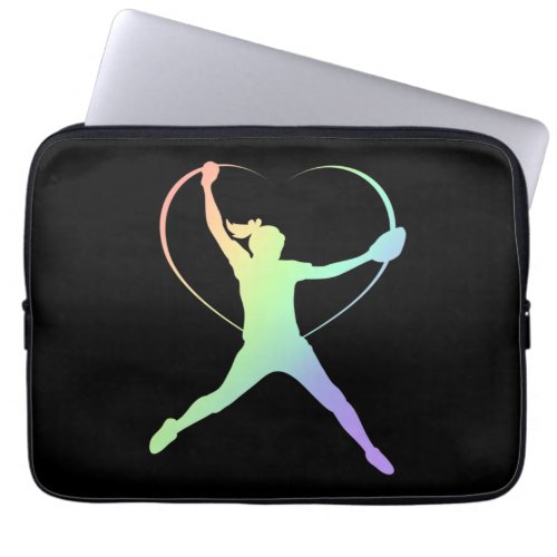 Soft Rainbow Softball Laptop Sleeve