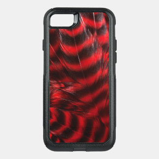 Soft Red and Black Feathers OtterBox Commuter iPhone SE/8/7 Case