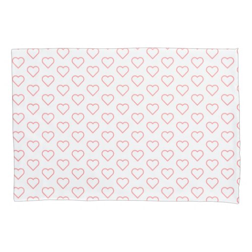Soft Red Hearts _ Add Your Favorite Colors  Text Pillow Case