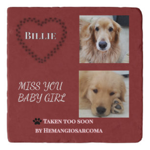 Soft Red Hemangiosarcoma Tribute Trivet