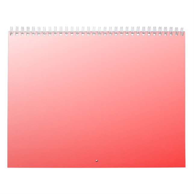 Soft Red Pink Gradient Background Minimal Abstract Calendar (Cover)