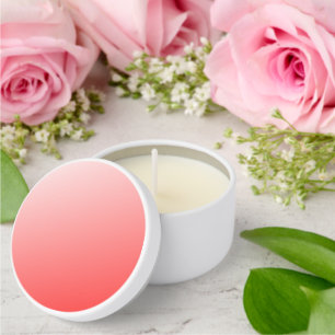 Soft Red Pink Gradient Background Minimal Abstract Mini Candle Favors
