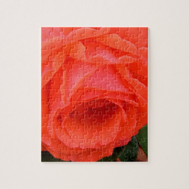 Soft Red Rose Petals - 8x10 - 110 pieces Jigsaw Puzzle (Vertical)
