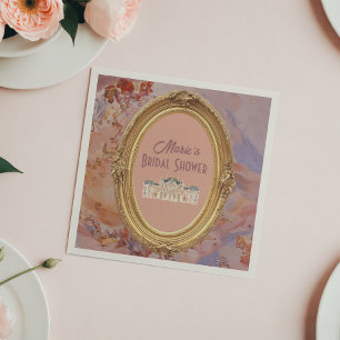 Soft Renaissance Rococo Aesthetic Bridal Shower Napkins