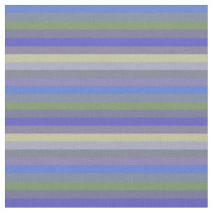 Soft Retro Rainbow Horizontal Stripes Fabric