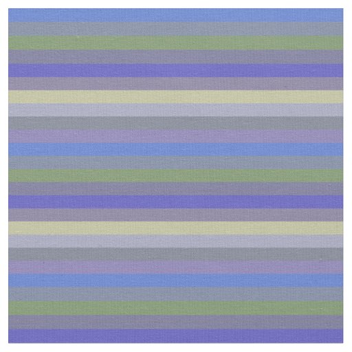 Soft Retro Rainbow Horizontal Stripes Fabric