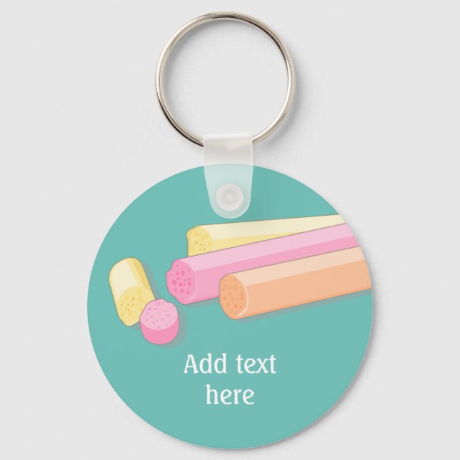 Soft rock candy from Edinburgh in Scotland Keychain (Front)