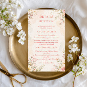 Soft Romantic Floral Enclosure Card
