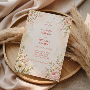 Soft Romantic Floral Invitation