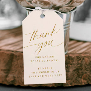 Soft Romantic Gold and Cream Wedding Favor Tags