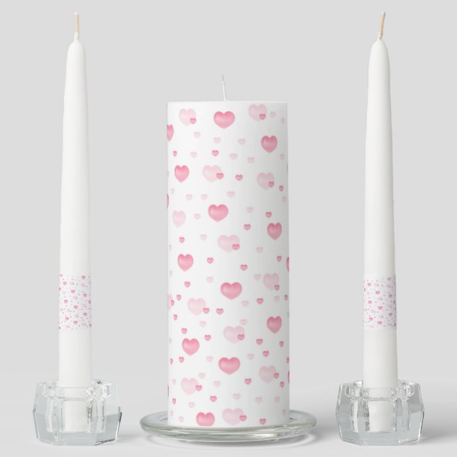 Soft Romantic Minimal Design  Unity Candle Set (Front)
