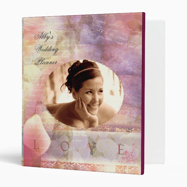 Soft & Romantic  Wedding Planner Binder (Front/Inside)