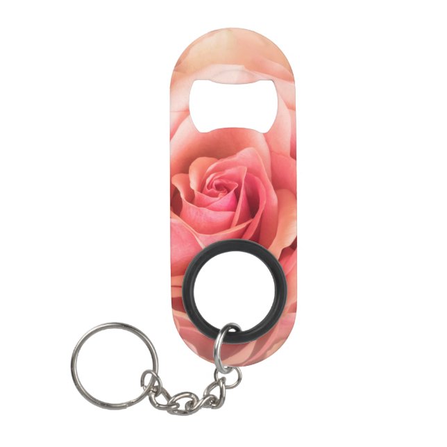 Soft Rose Blush Keychain Bottle Opener (Front)