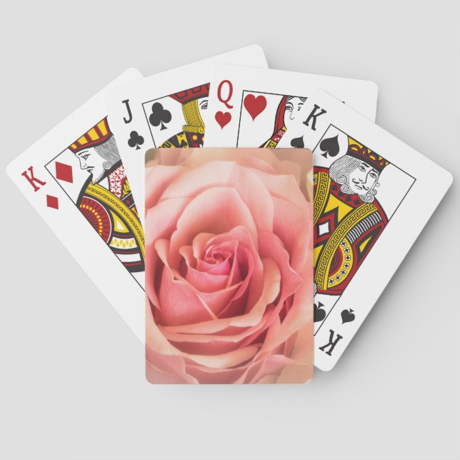 Soft Rose Blush Pink Poker Cards (Back)