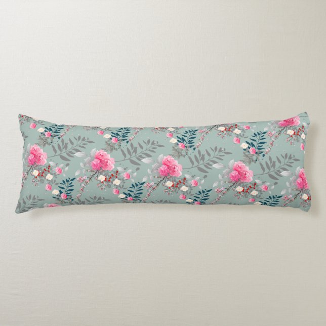 Soft rose body pillow (Front)