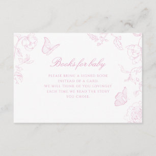 Soft Rose Chinoiserie Books for Baby Enclosure Card