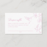 Soft Rose Chinoiserie Diaper Raffle