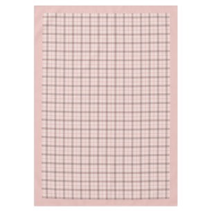 Soft Rose Gold Checkered Tablecloth Decor