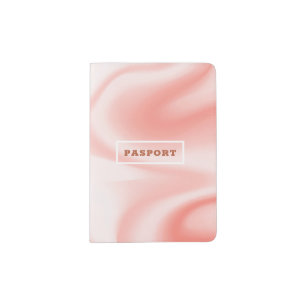 Soft rose-gold marble swirls passport holder