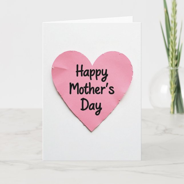 Soft Rose Mothers Day Card (Front)