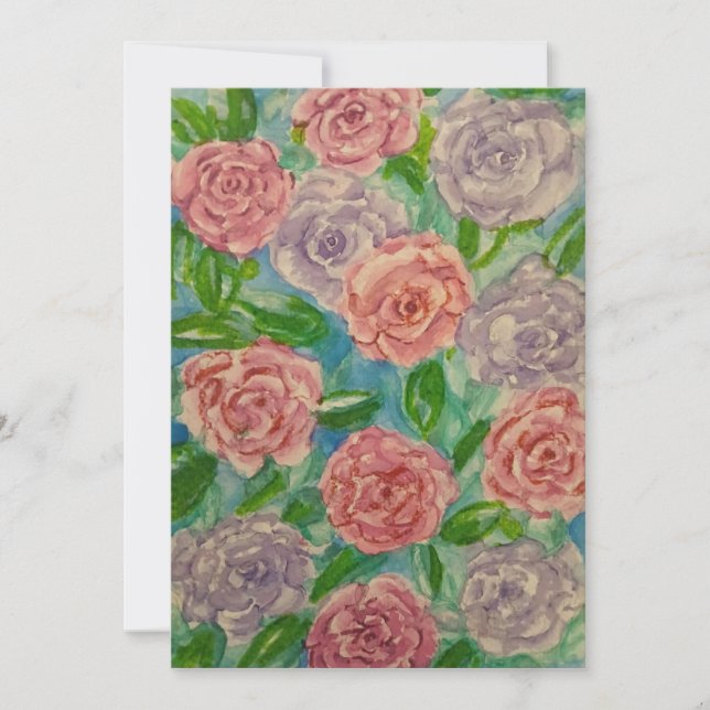 Soft Roses Holiday Card (Front)