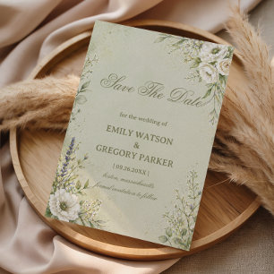 Soft Sage Botanical Save The Date