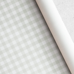 Soft Sage Buffalo Check Berry First Birthday Wrapping Paper