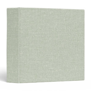 Soft Sage Green Linen Fabric Texture Blank 3 Ring Binder