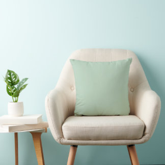 Soft Sage Green Minimalist Home Decor Pillow