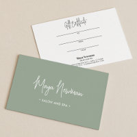 SOFT SAGE GREEN  SIGNATURE Monogram Gift Card