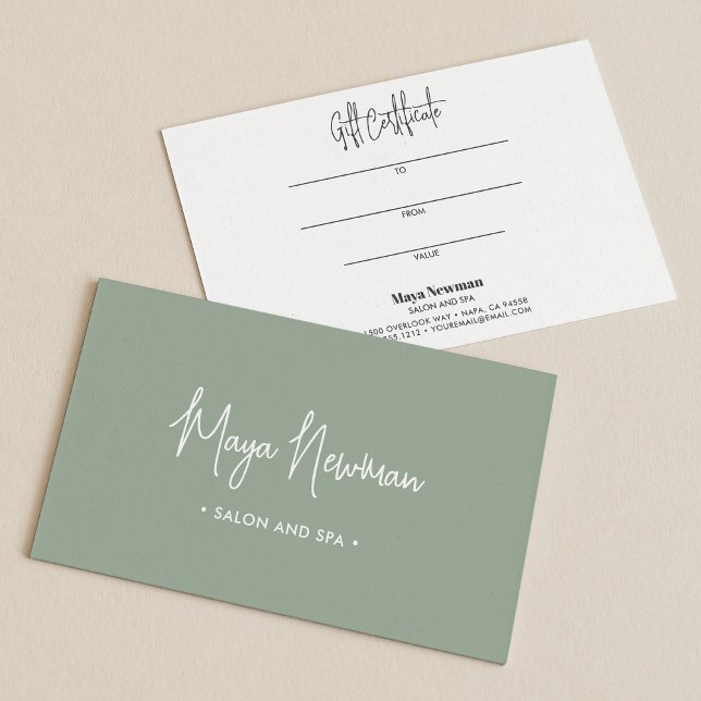 SOFT SAGE GREEN  SIGNATURE Monogram Gift Card (Creator Uploaded)