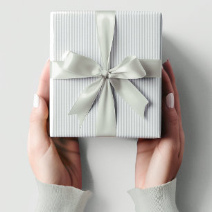 Soft Sage Green Striped Baby Shower Wrapping Paper