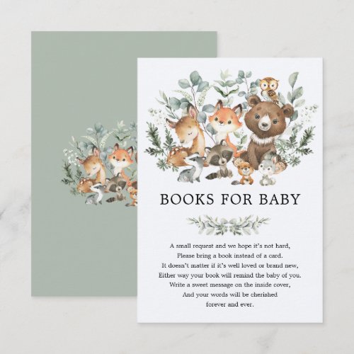 Soft Sage Green Woodland Animals Books for Baby