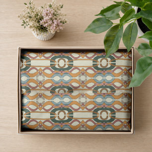 Soft Sage Mid Century Geometric Tissue Paper