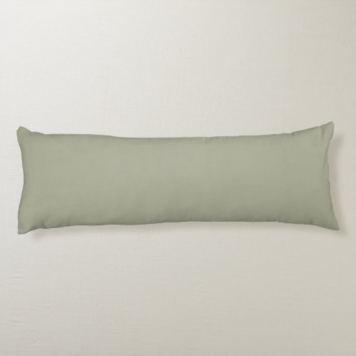 Soft Sage Pastel Green Solid Color _ Olive Sprig Body Pillow