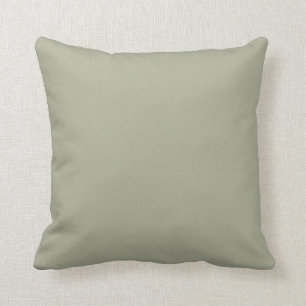 Soft Sage Pastel Green Solid Color - Olive Sprig Throw Pillow