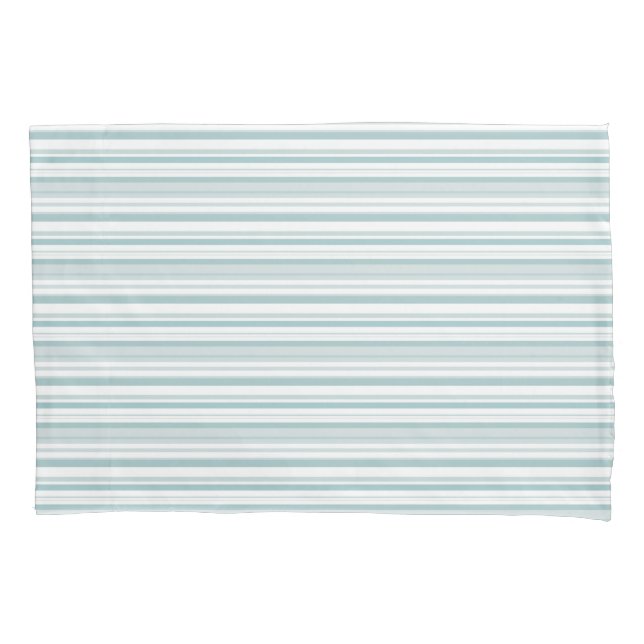 Soft Sage Stripes Standard Pillow Case (Front)