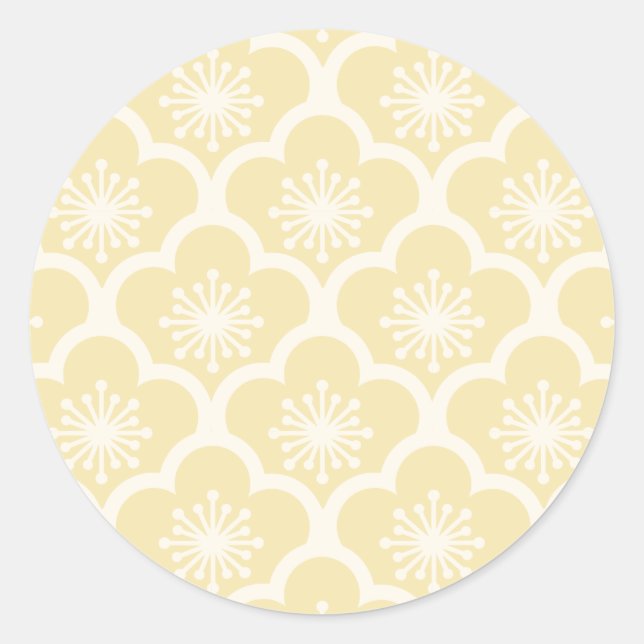 Soft Sakura Neutral - Buttercream Classic Round Sticker (Front)