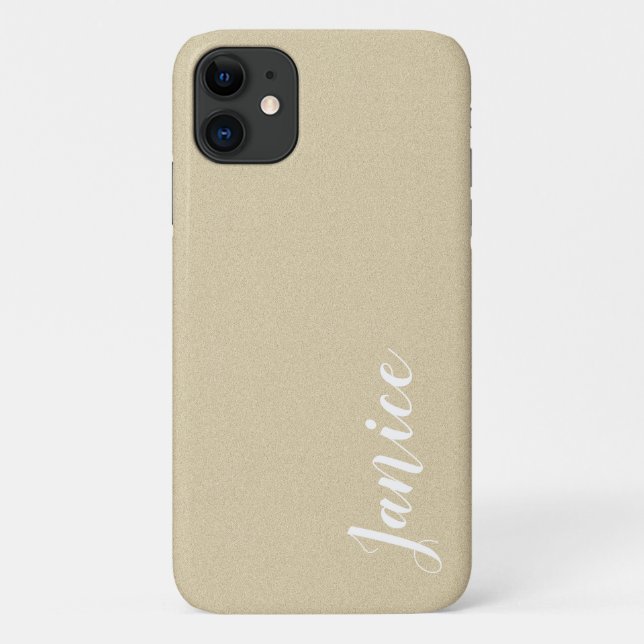 Soft Sand Texture Add Your Name Case-Mate iPhone Case (Back)