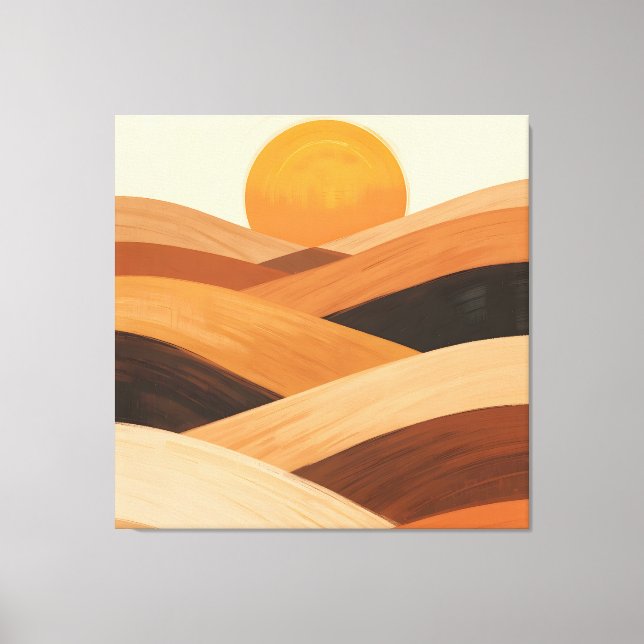 Soft Sand Waves at Sunset Canvas Print (Front)