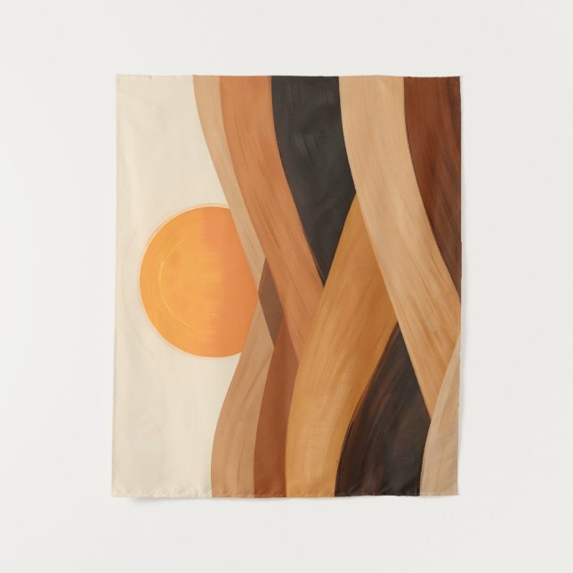 Soft Sand Waves at Sunset Tapestry (Front)