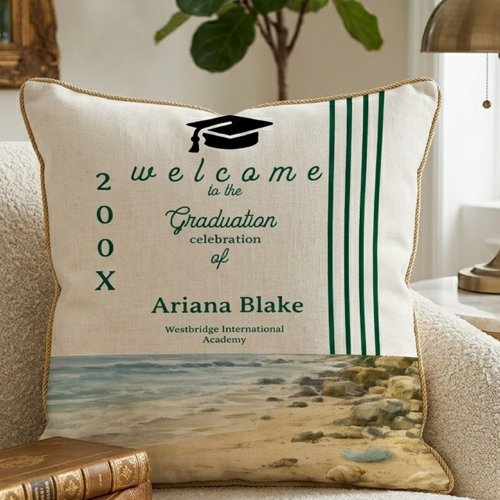 Soft Sea Aesthetic Modern Graduation Invitation Foam Board