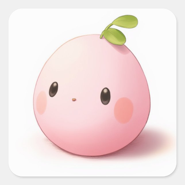 Soft Serene Art Square Sticker (Front)