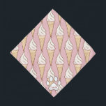 Soft Serve Ice Cream Custom Name Pet Bandana<br><div class="desc">Add a little soft serve twist to your furry friends bandana.</div>
